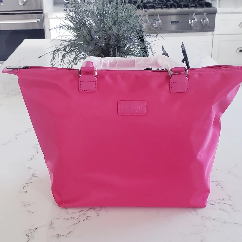 LIPAULT Paris Lady Plume Tote Bag M Tahiti Pink NWT